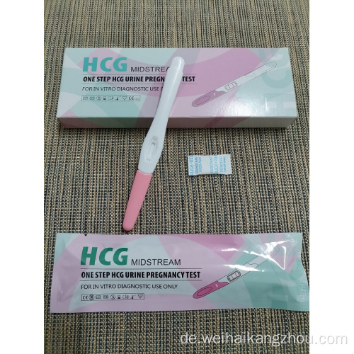 Hochempfindlicher 3,0 mm HCG -Schwangerschaftstest mittelstream